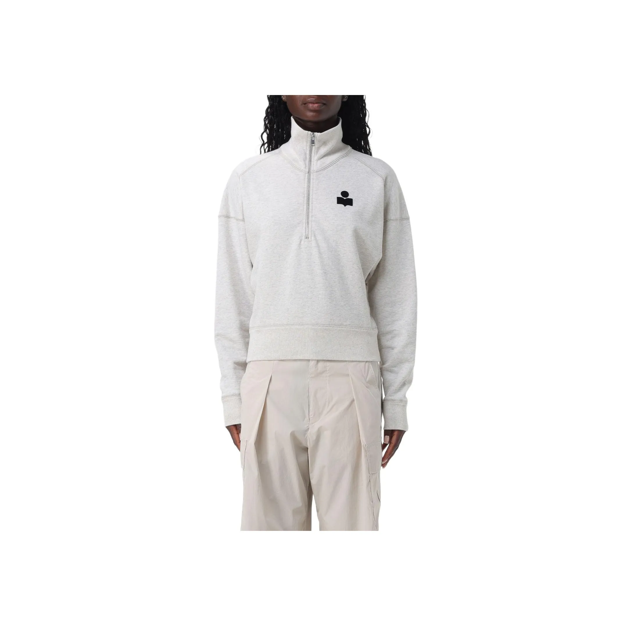 ISABEL MARANT Étoile Ross Logo Flocked Zip Up Sweatshirt
