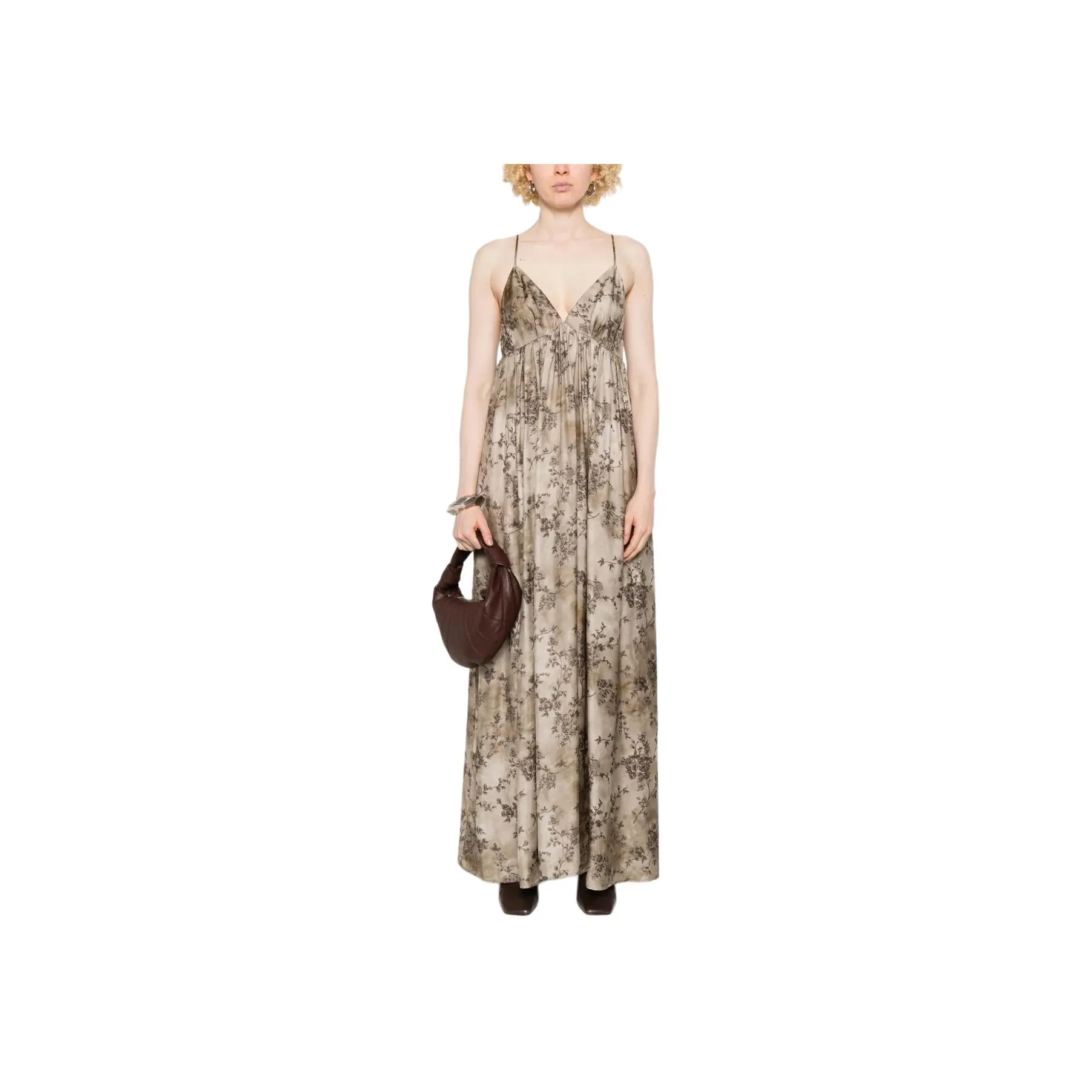 UMA WANG All Over Floral Printed Midi Dress