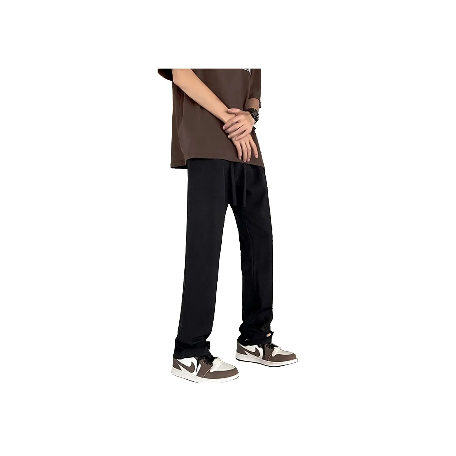 AMANDA BY Casual Pants Summer Men's Black