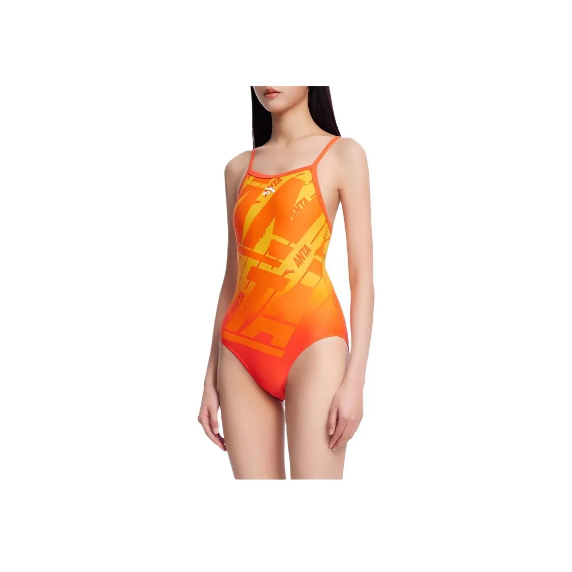 Anta One piece Swimsuit Women's National Orange/Light Orange