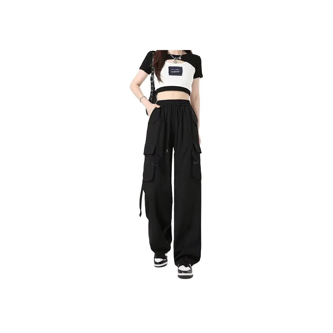TLONELY1 Casual Pants Women's Black