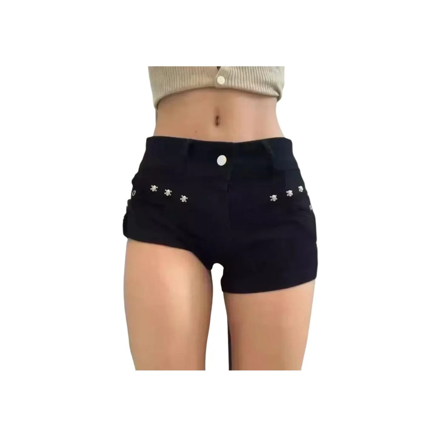 ZXBY Черные Женские Джинсовые Шорты