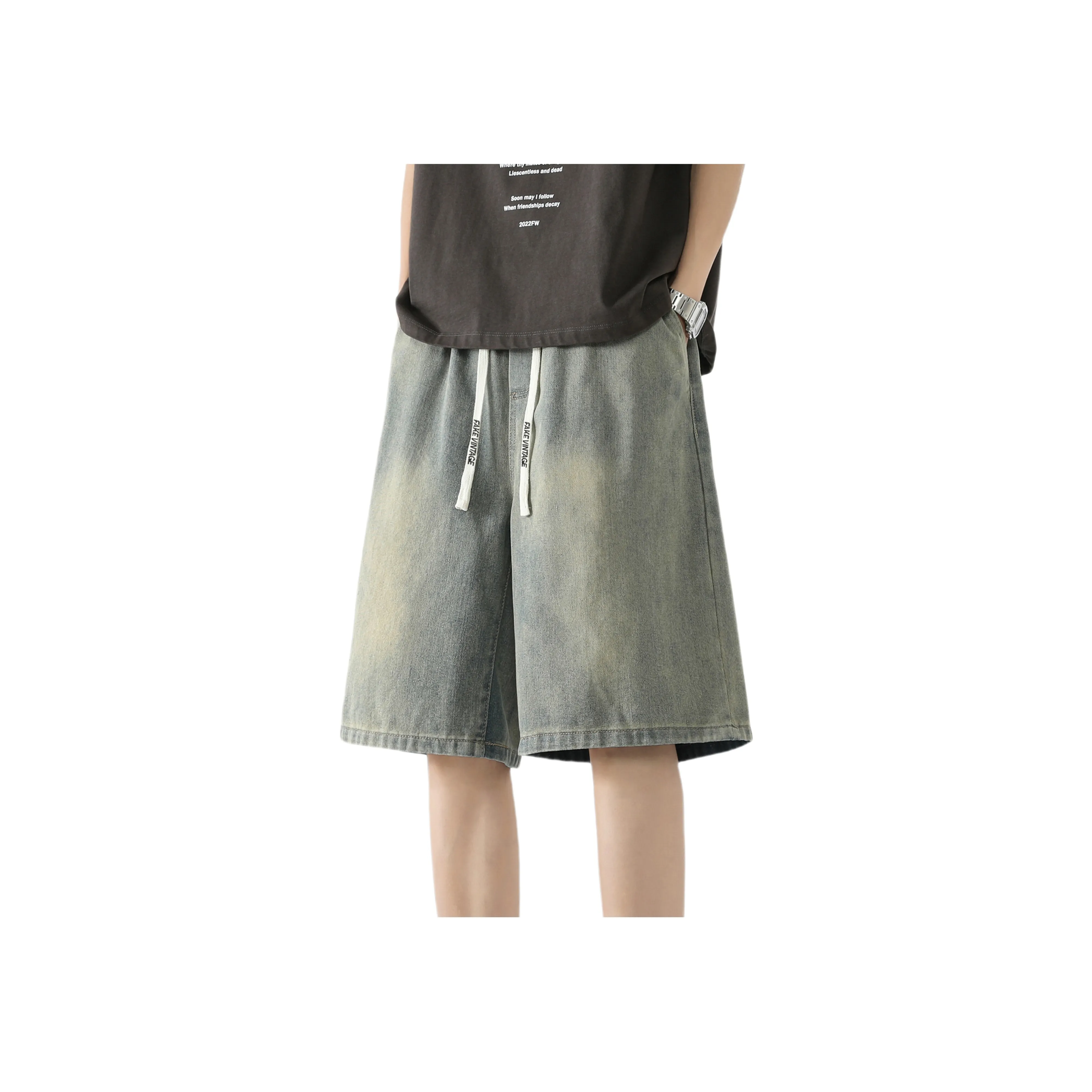 FAKE VINTAGE Джинсовые шорты Унисекс