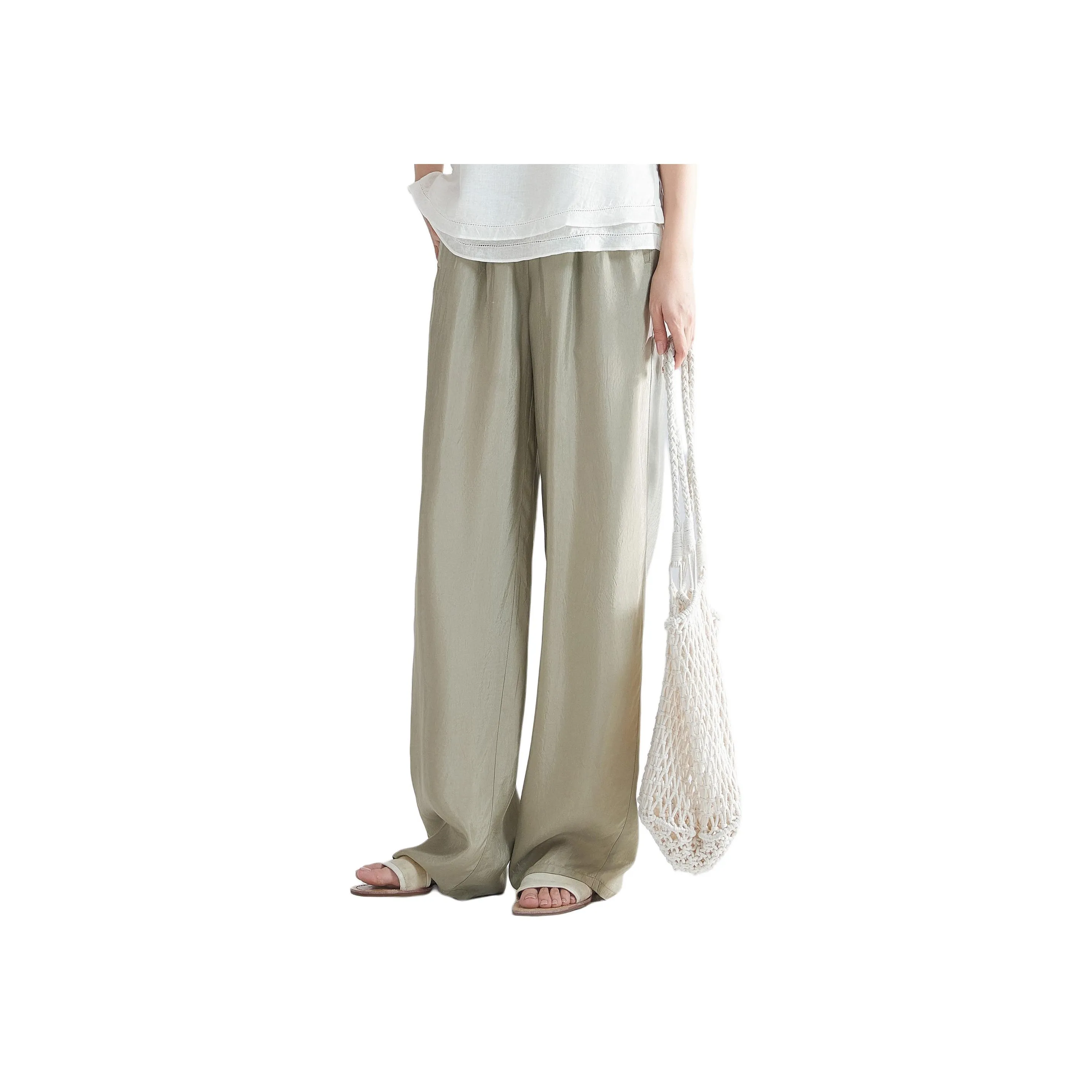 IHIMI Зеленые Женские Повседневные Брюки