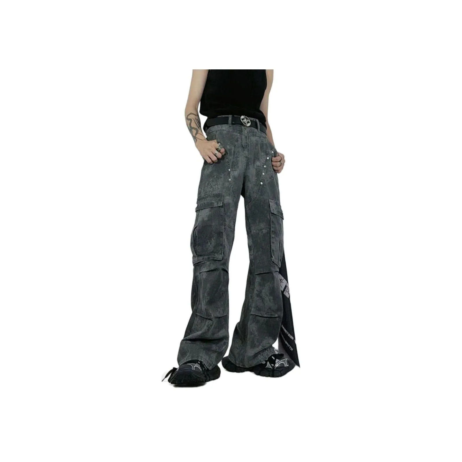 CHEER ZONE Светло-серые Унисекс Джинсы