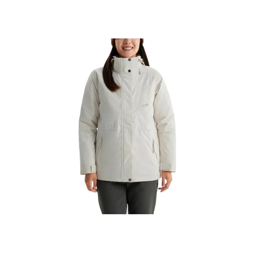 Columbia Hiking Water-Resistant Warm Heat-Reflective Windbreaker Jacket Women's White