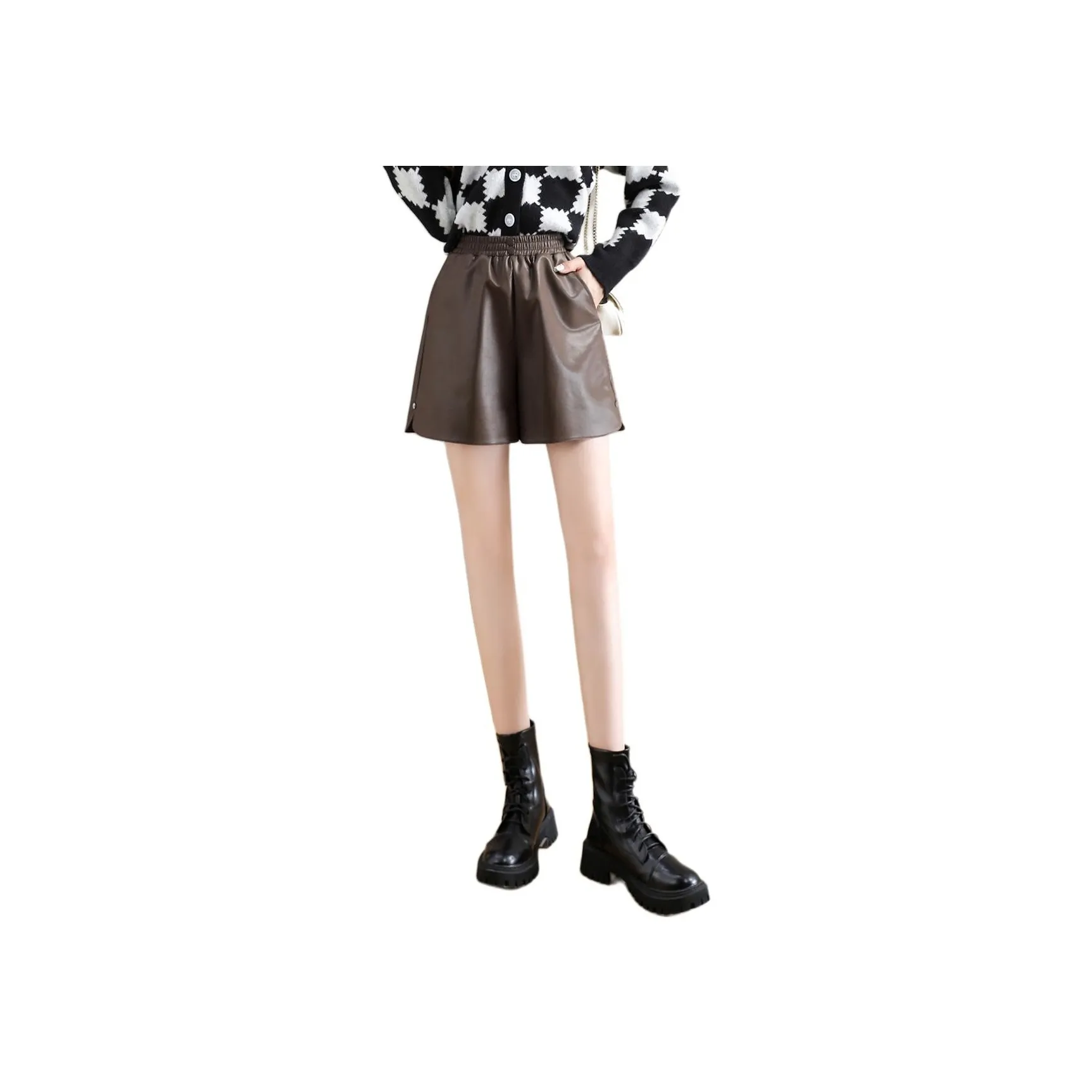 Mo Han Yi Mei Casual Shorts Women's Coffee