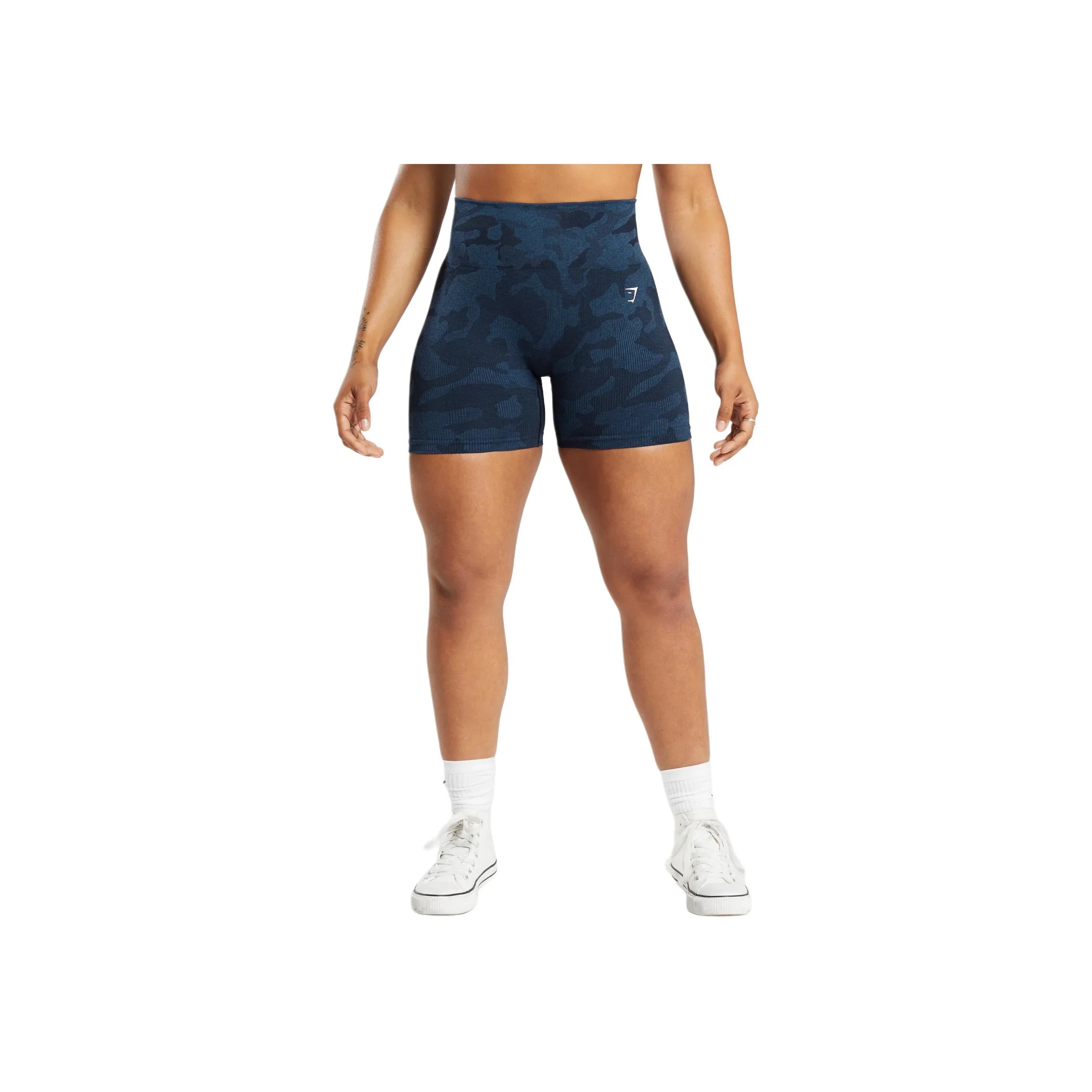 GYMSHARK Спортивные шорты Женские Полночь Синий Серый Синий