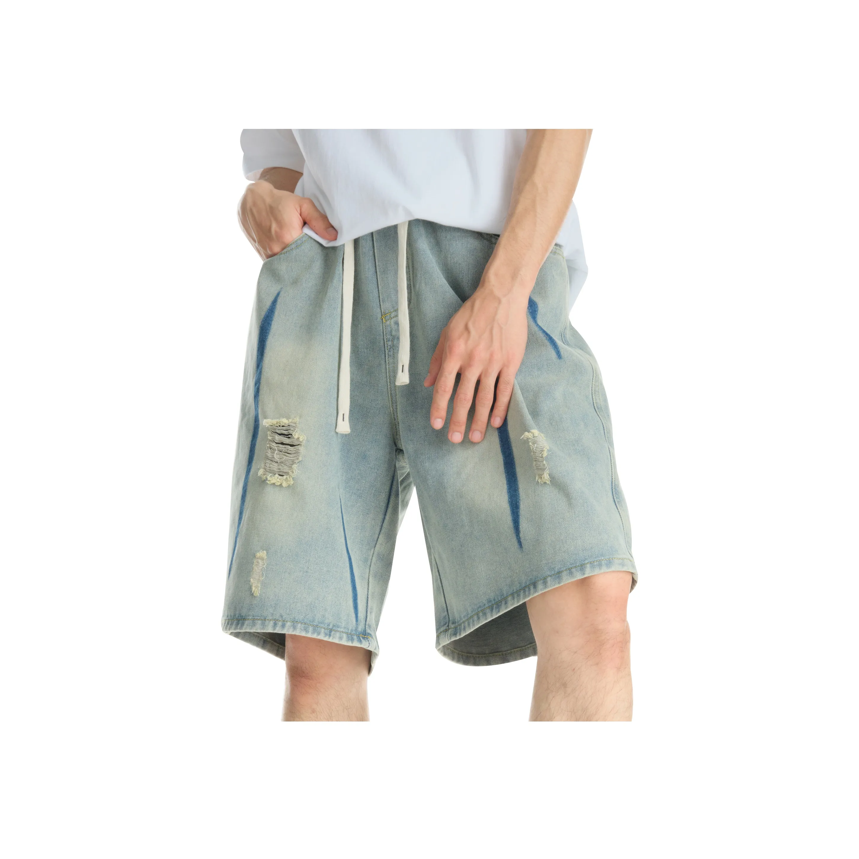 IGOI Denim Shorts Unisex Vintage Blue