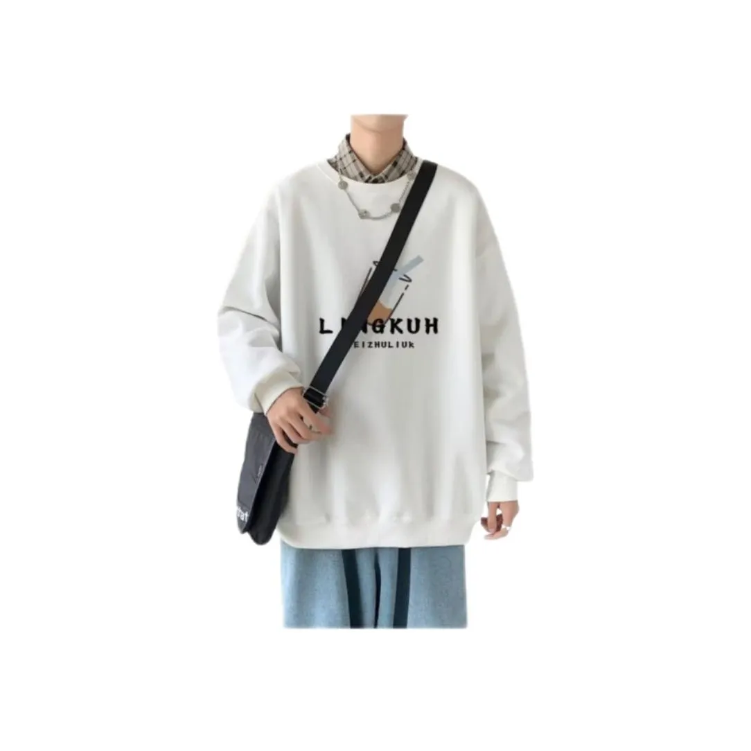 TONYBEAR Мужская одежда Casual Sports Модный Универсальный Подростки Модный Порт Городской Принт Хлопок Толстовка Мужская