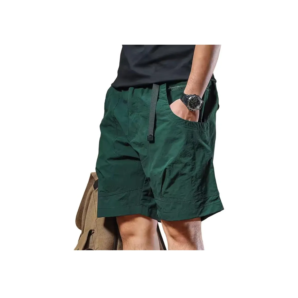 Seasonal Words Шорты карго Мужские Армейский зеленый