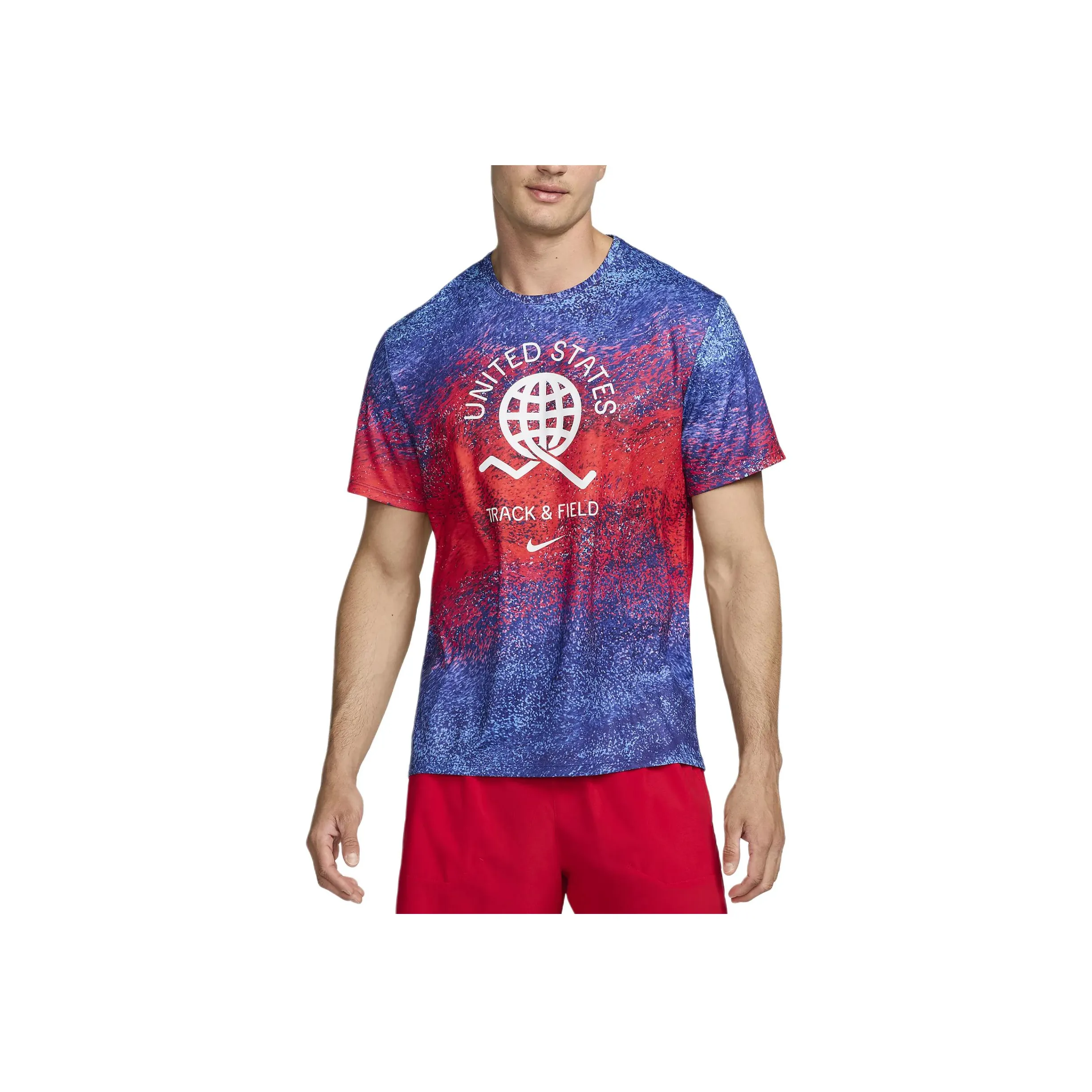 Nike Usa Miler Men's Nike Dri FIT Short Sleeve Running Top