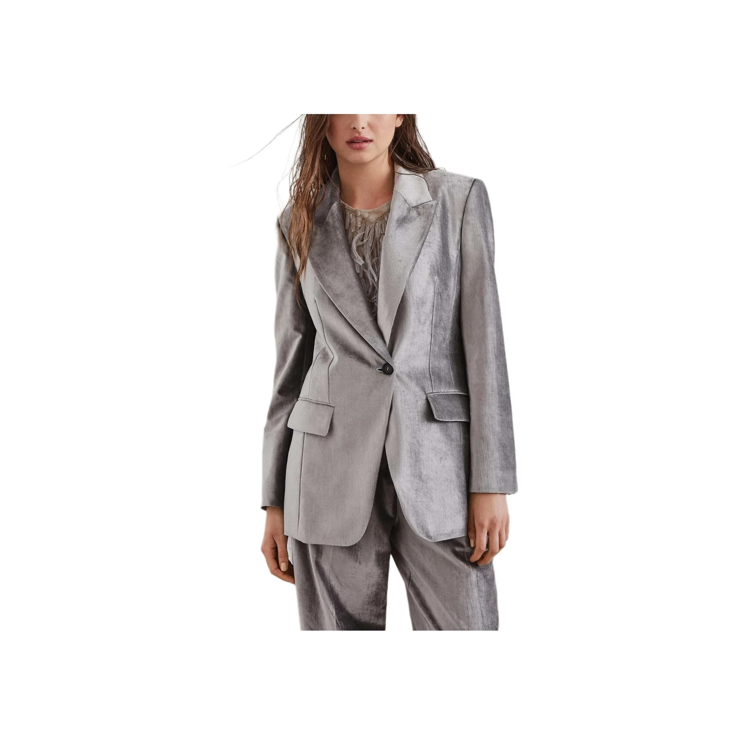 Brunello Cucinelli Single Breasted Long Sleeved Blazer