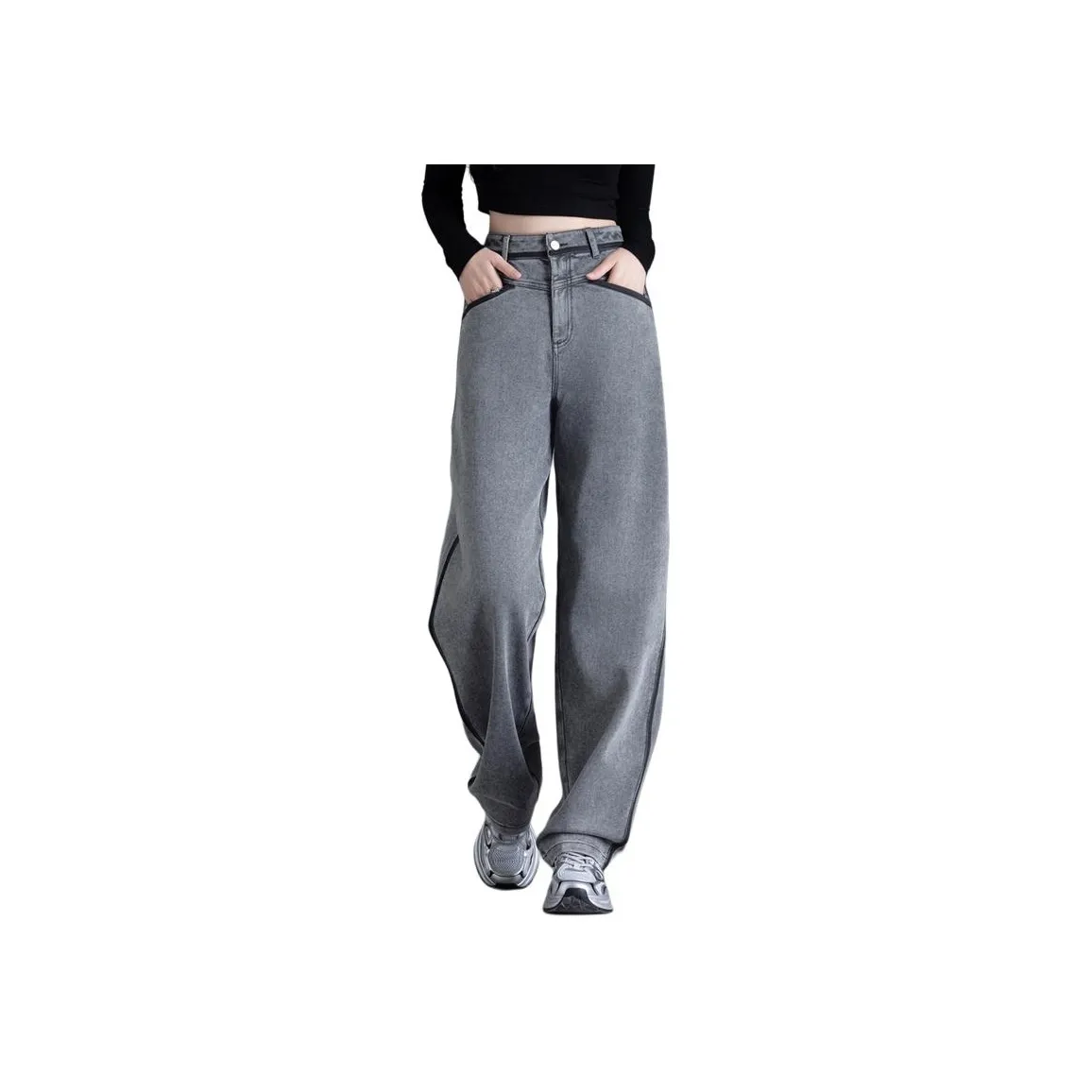 You Cow Me Pants Jeans Women's Mist Gray