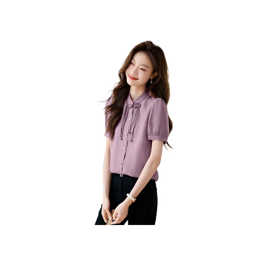 Mo Han Yi Mei Shirt Women's Purple