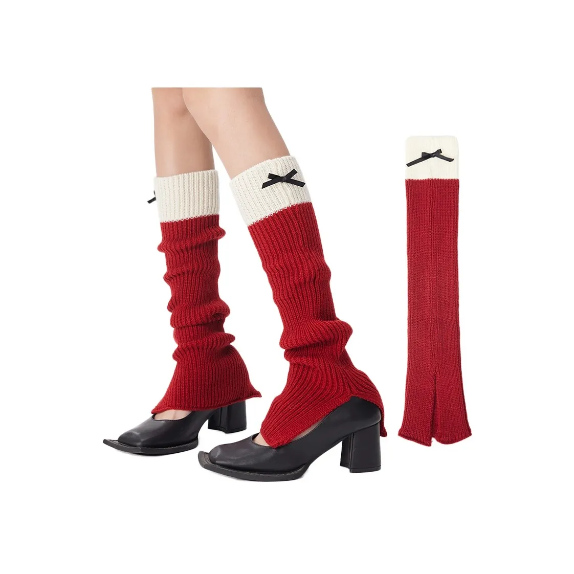 JIAZINI Knee High Socks Women's 1 Pack Red