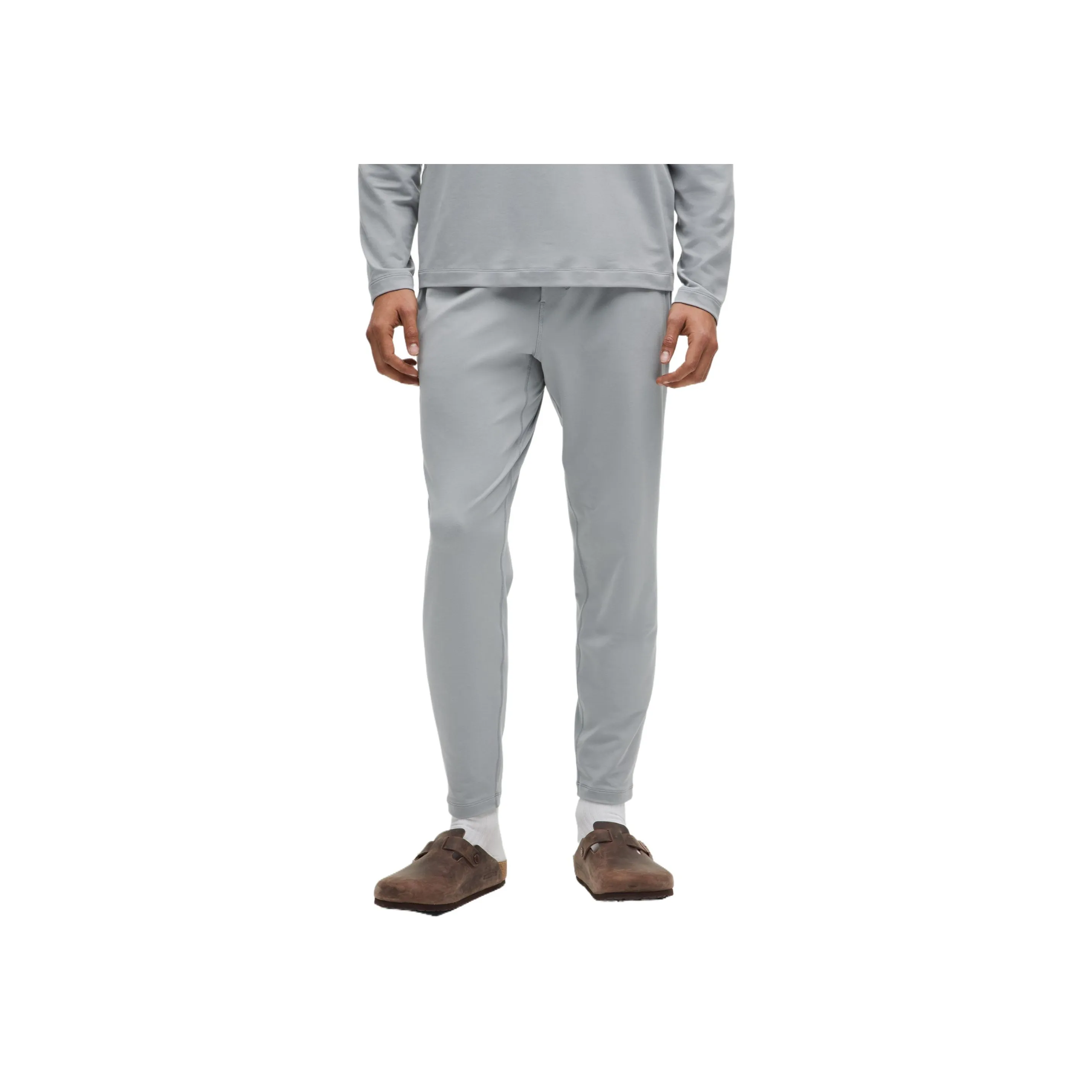 lululemon Soft Jersey Вязаные Тренировочные Брюки Мужские Носорог Серый