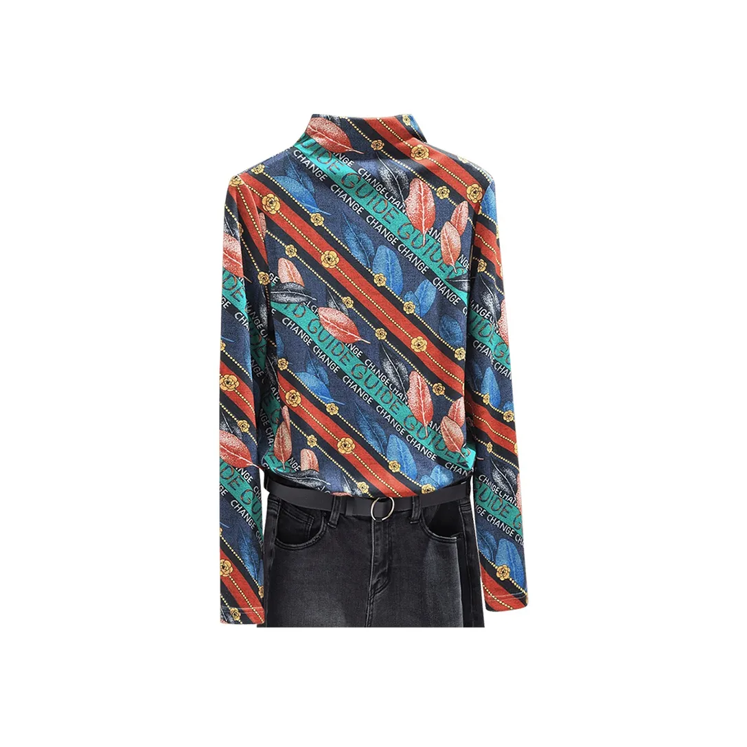 Cypress House T-Shirt Женская Красная Зеленая Многоцветная