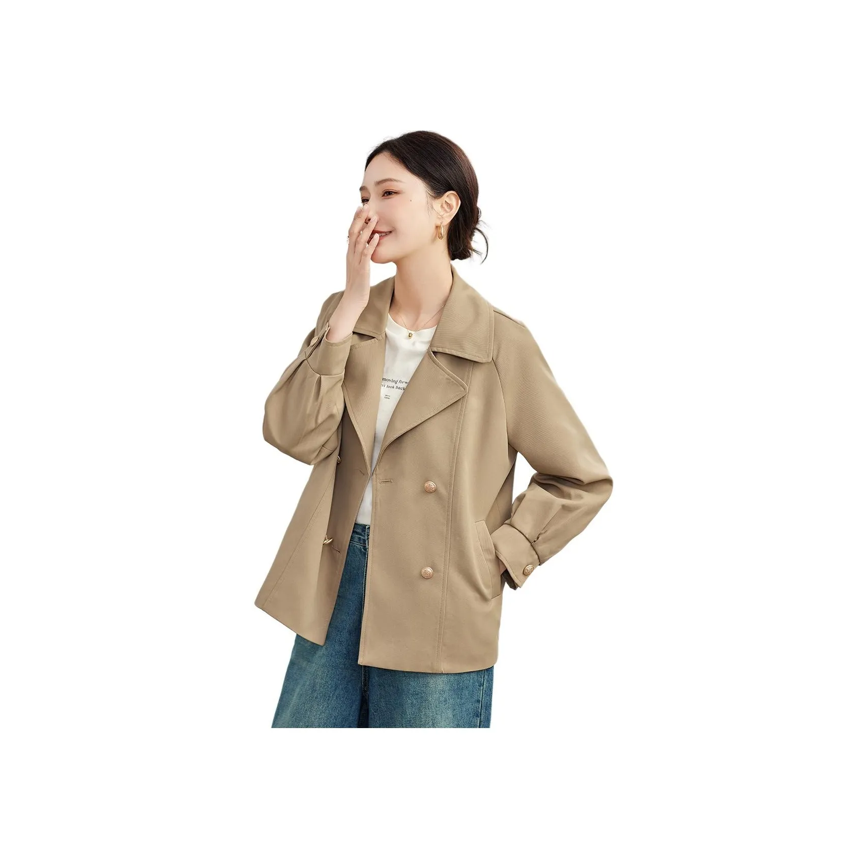TERRE BLEUE Jackets Coats Women's Khaki