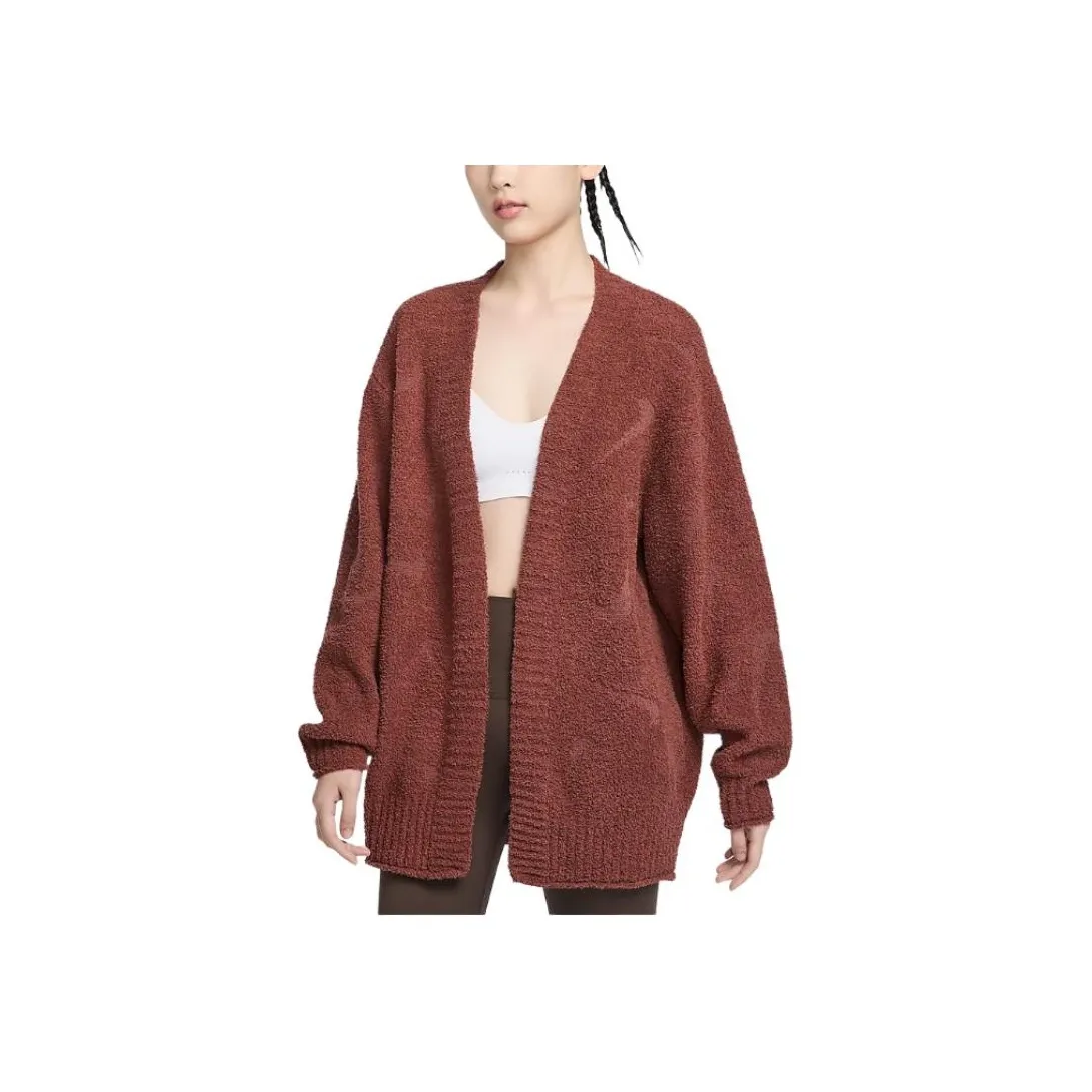 Nike Sportswear Phoenix Cozy Bouclé Knitwear Women's Red Brown