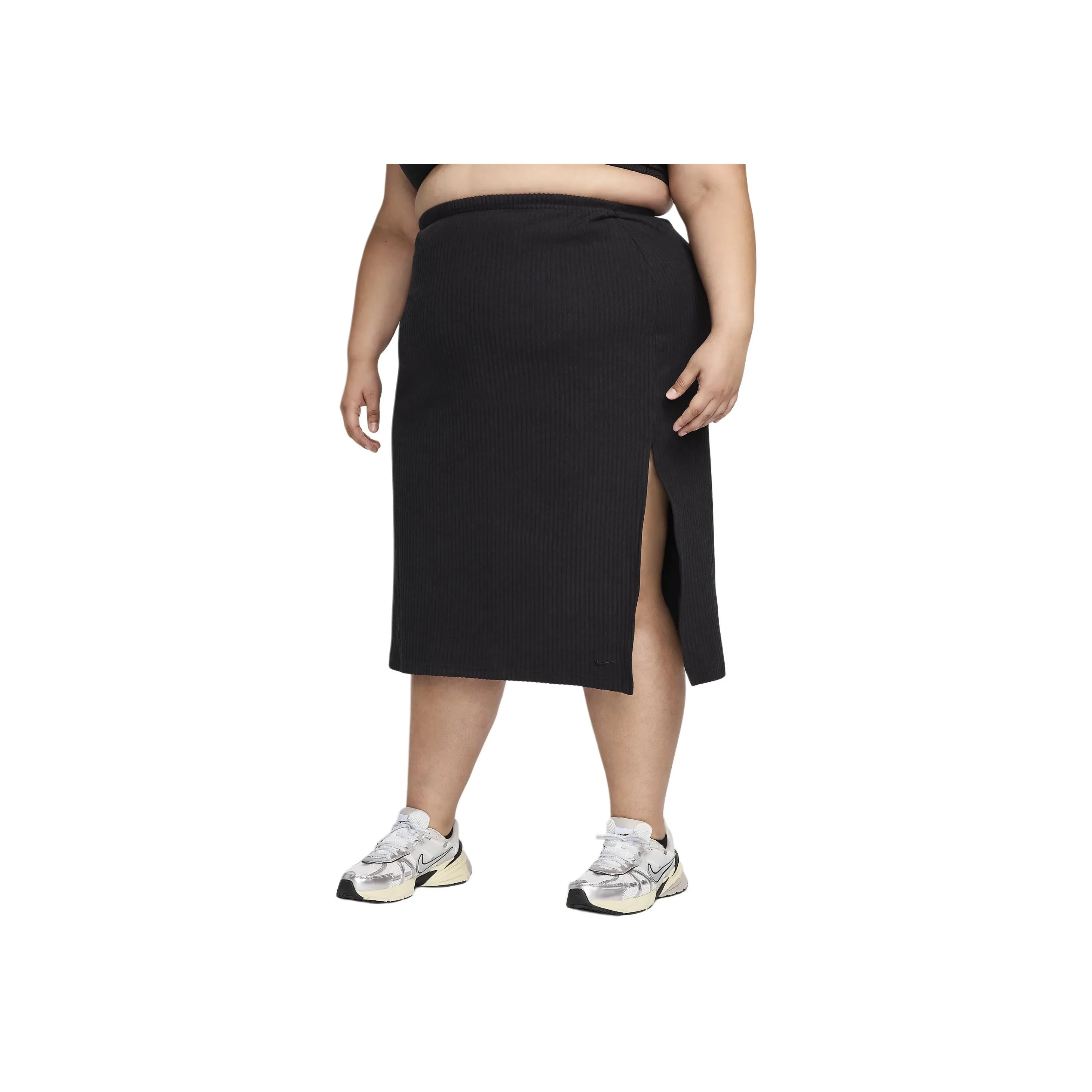 Nike Sportswear Chill Rib Women's Slim Midi Skirt Plus Size