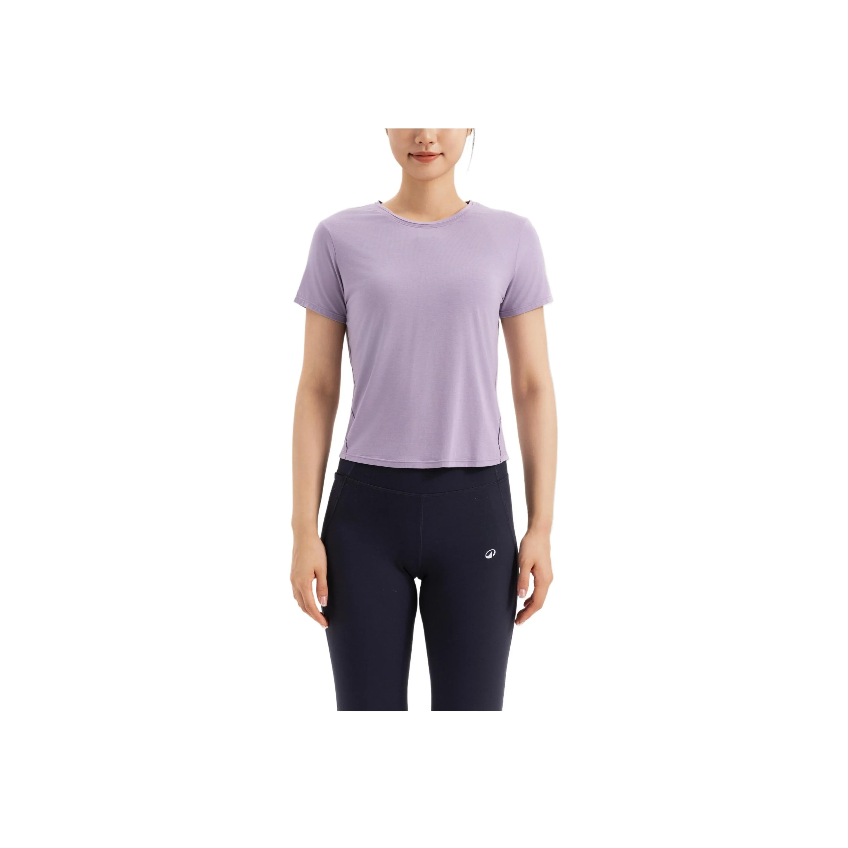 DECATHLON 520 Yoga T Shirt Women's Smokey Mauve