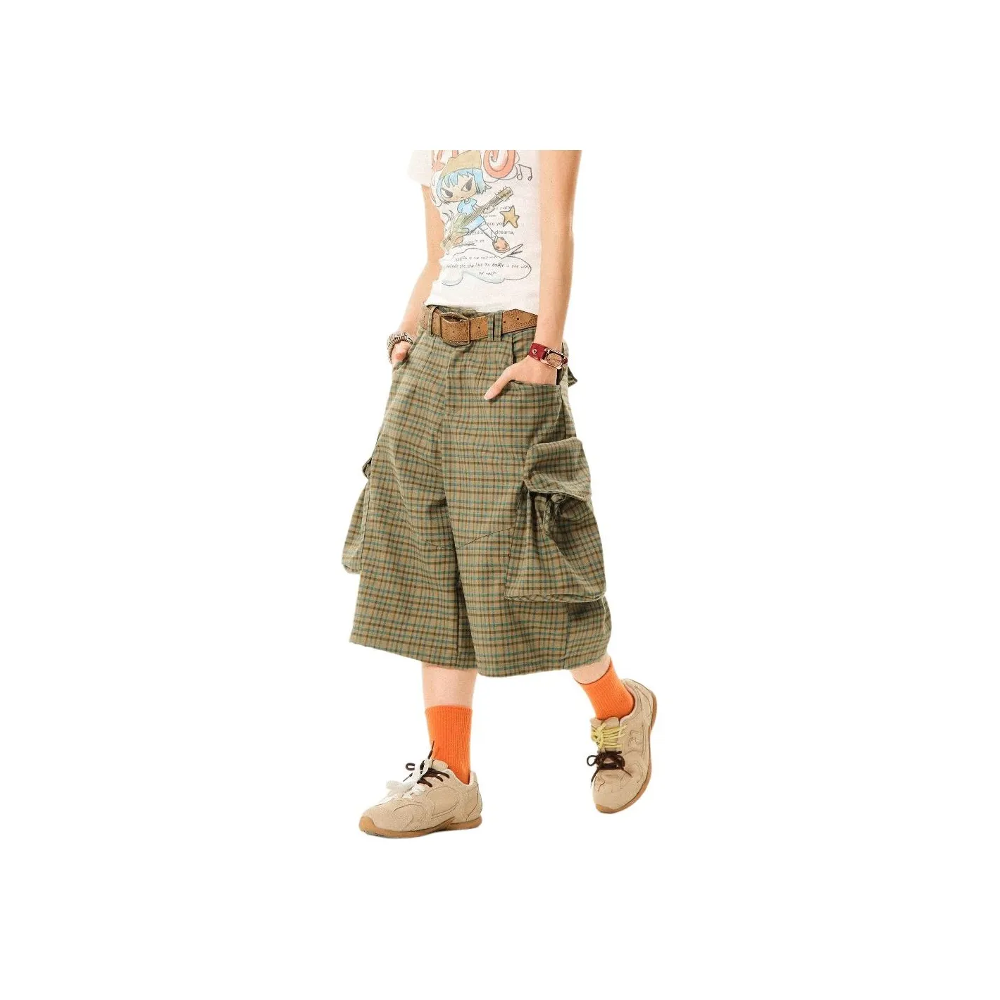 YEARNED Зеленые Женские Шорты Карго