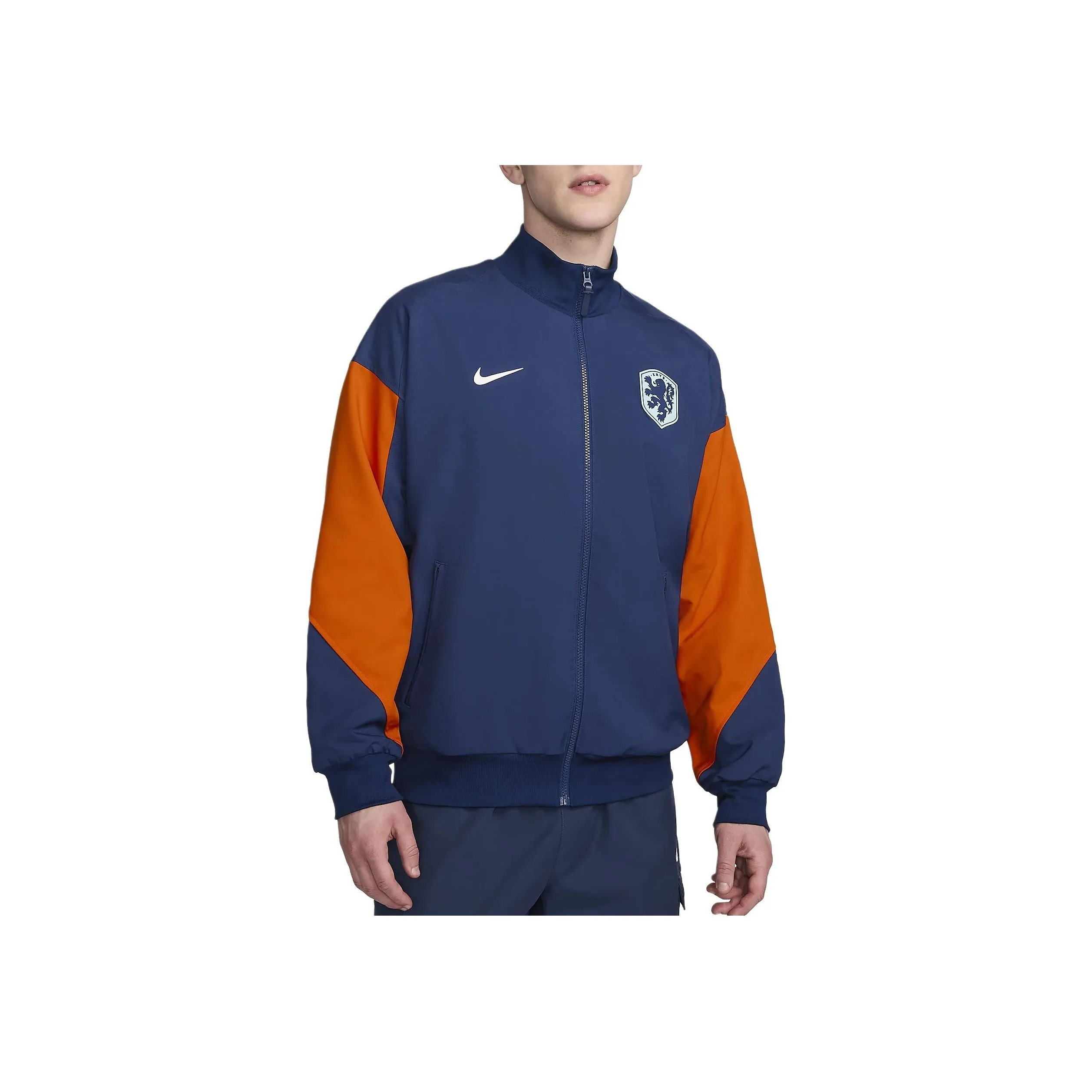 Nike Dri FIT Sport Jackets & Coats Men's Vacuum Blue/Safety Orange/White