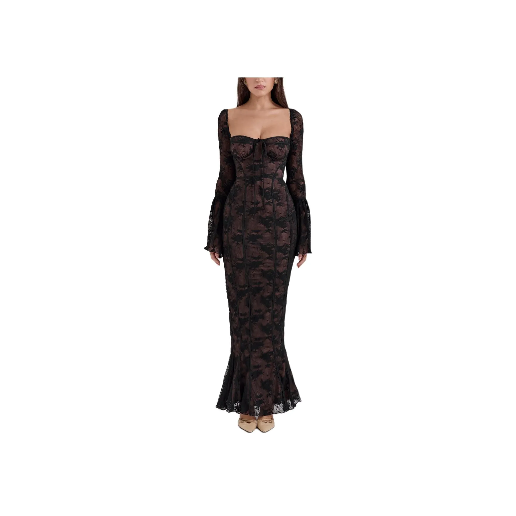 HOUSE OF CB Delilah Long Sleeved Dresses Women's BLACK/Black