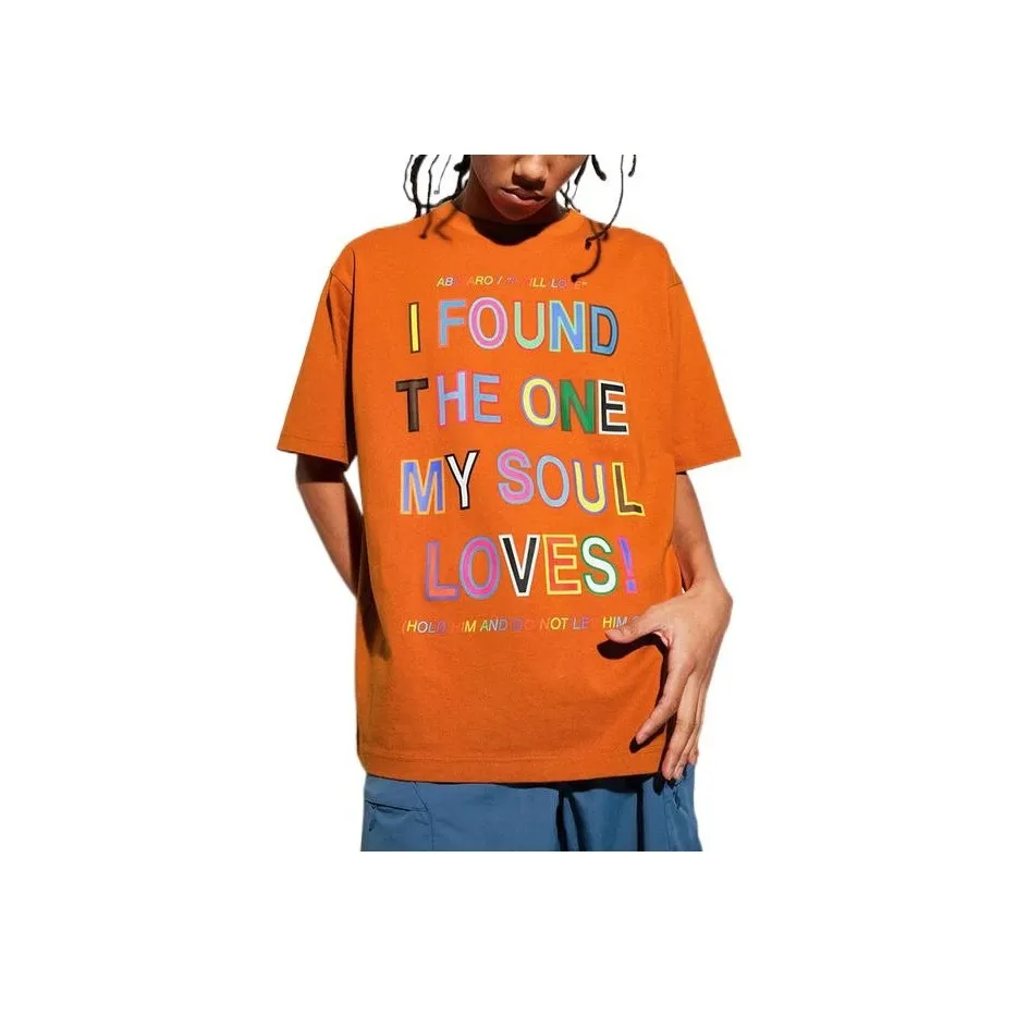 UNIQLO T Shirts Unisex Orange
