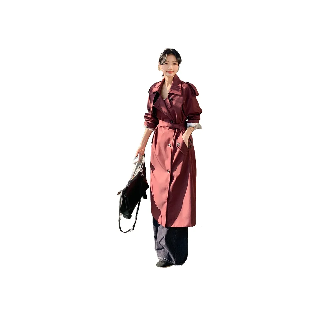 MEXICAN Бургунди Женская Тренч