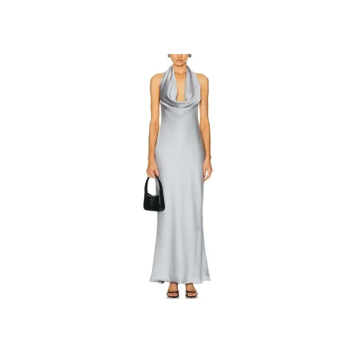 NORMA KAMALI Halterneck Crepe Maxi Dress