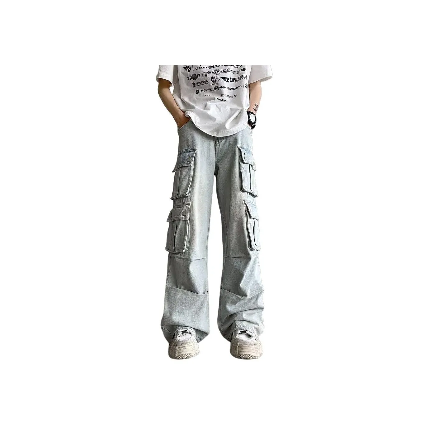 MEIPIN TANG Jeans Unisex Light Blue