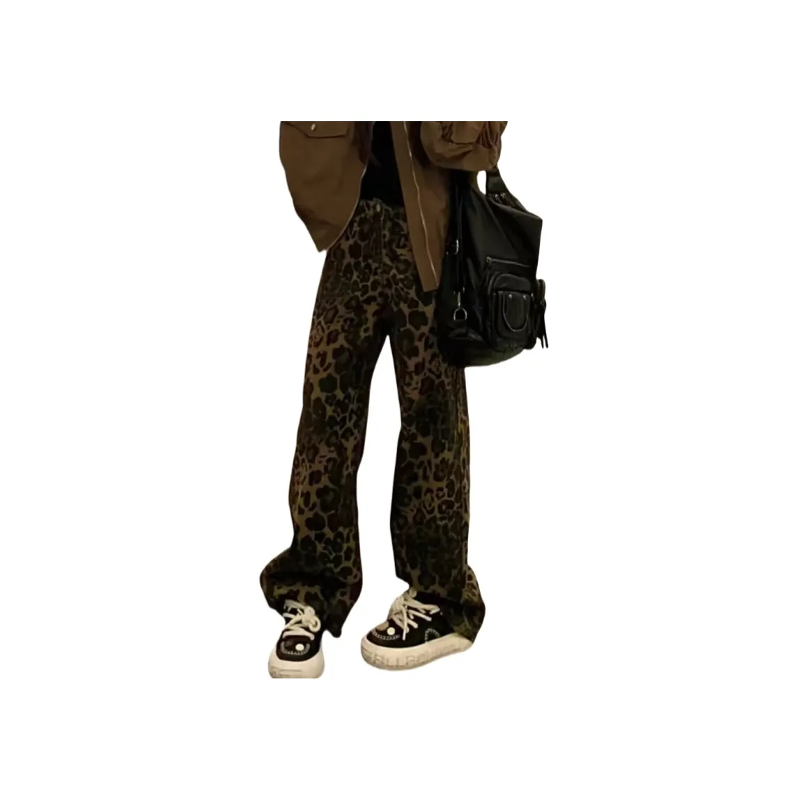 IXXAT Джинсы унисекс с леопардовым принтом