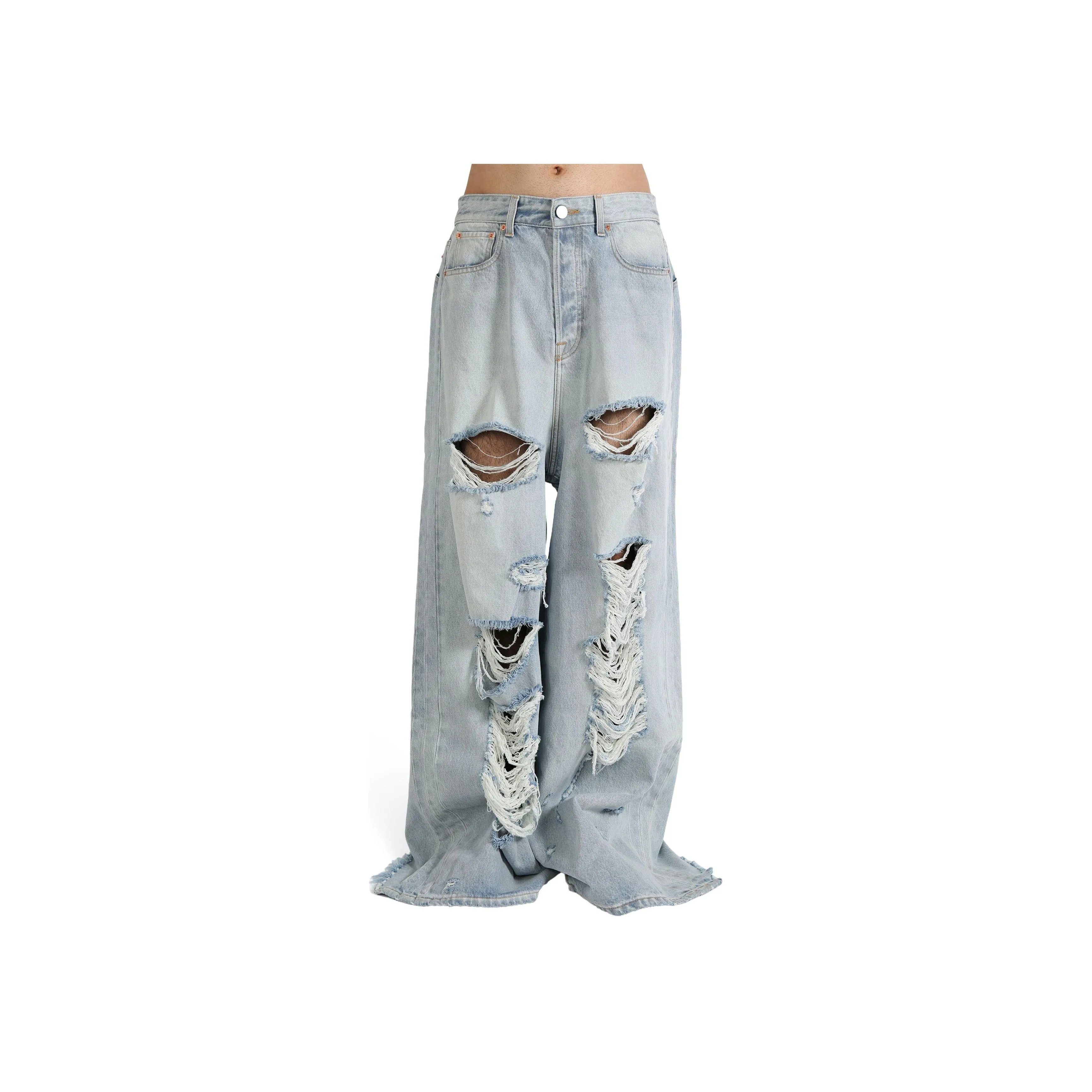 Vetements Ripped Big Shape Jeans