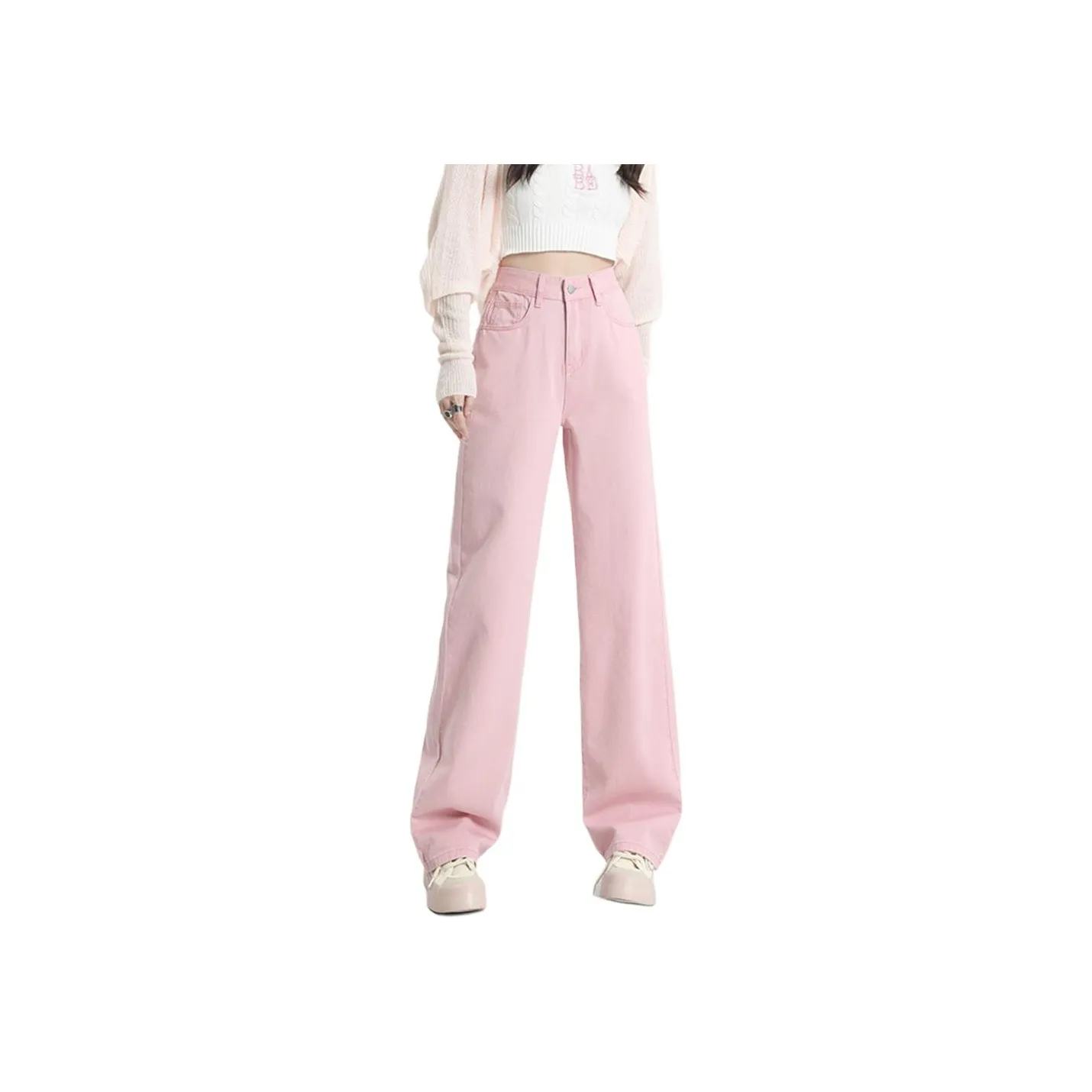 KULAIYA Розовые Женские Джинсы