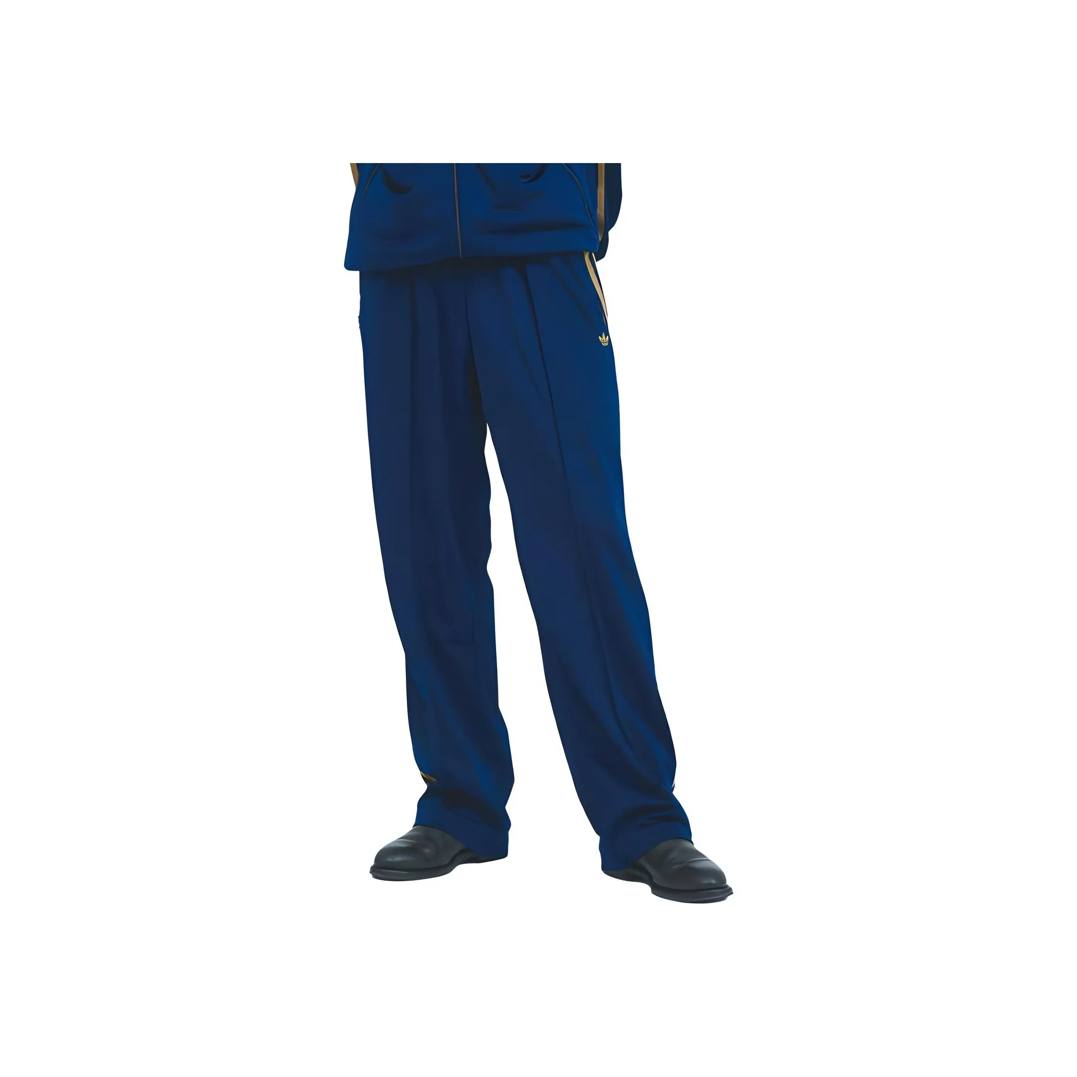Adidas Originals BECKENBAUERTRACK SUIT AW24 Knitted Sweatpants Men's Blue Yellow