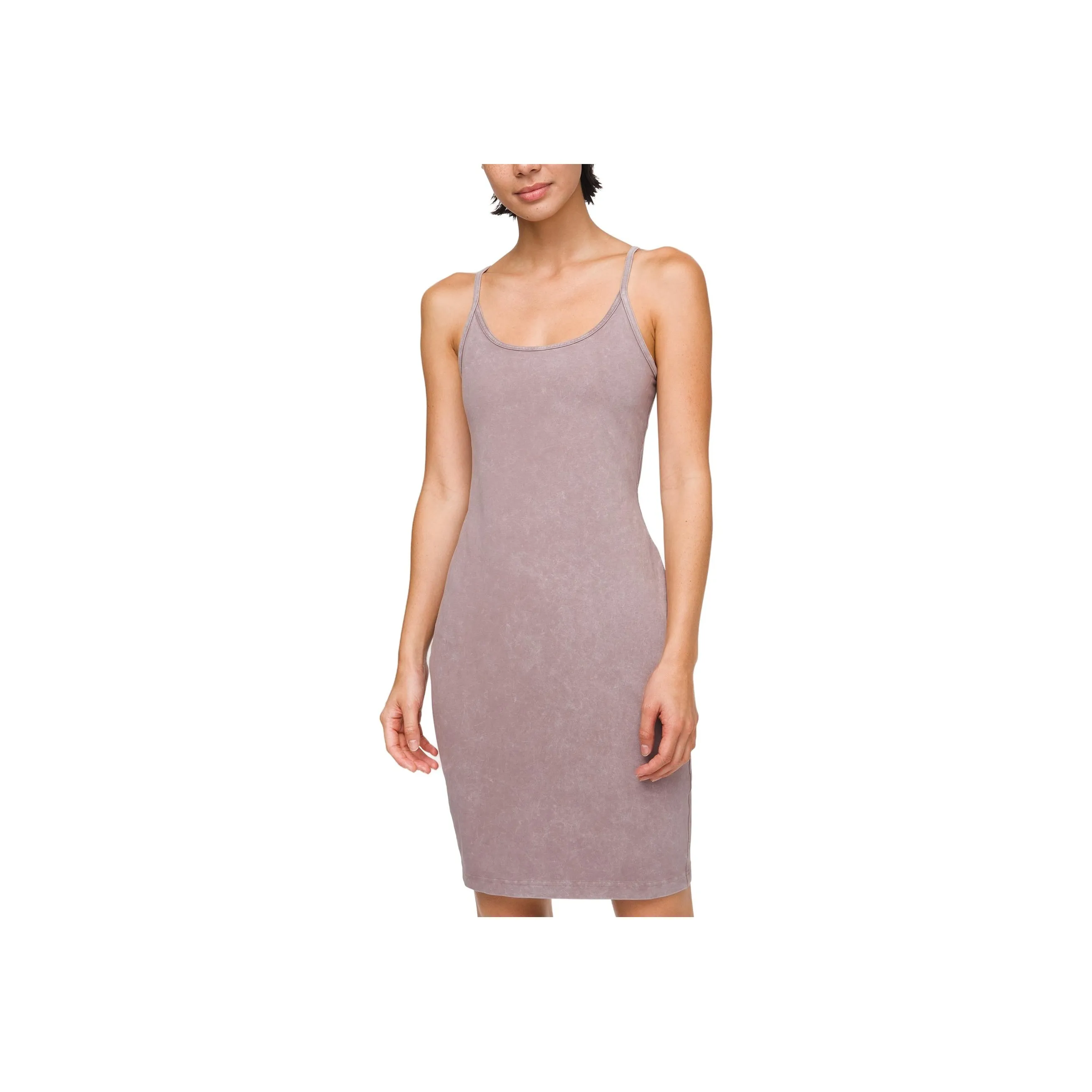 Lululemon Inner Glow Slip Dress Women's Washable Pink Gray