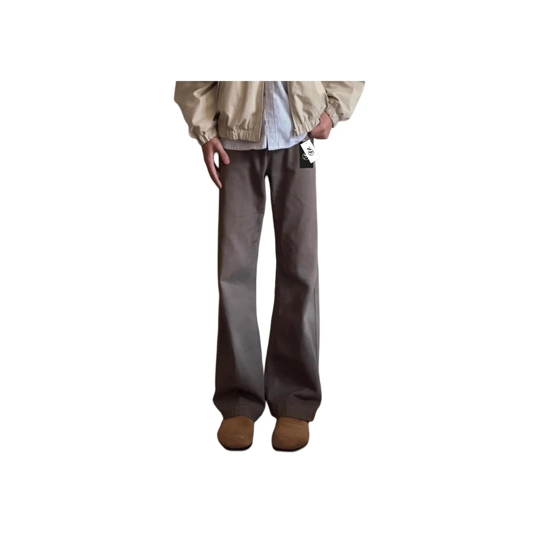 XUBAIHUO Хаки Серый Унисекс Карго Брюки