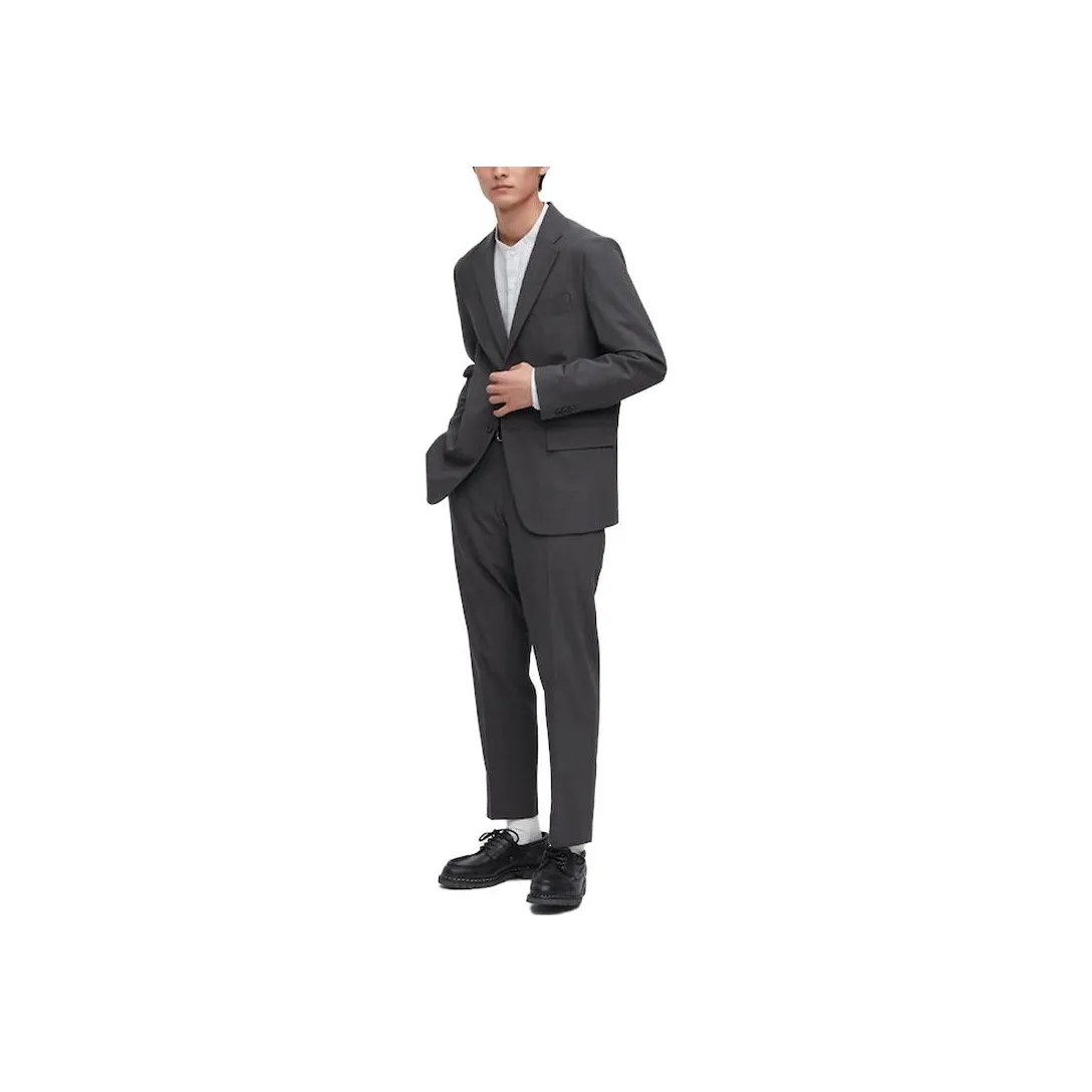 UNIQLO Suit Trousers Men's Dark Gray