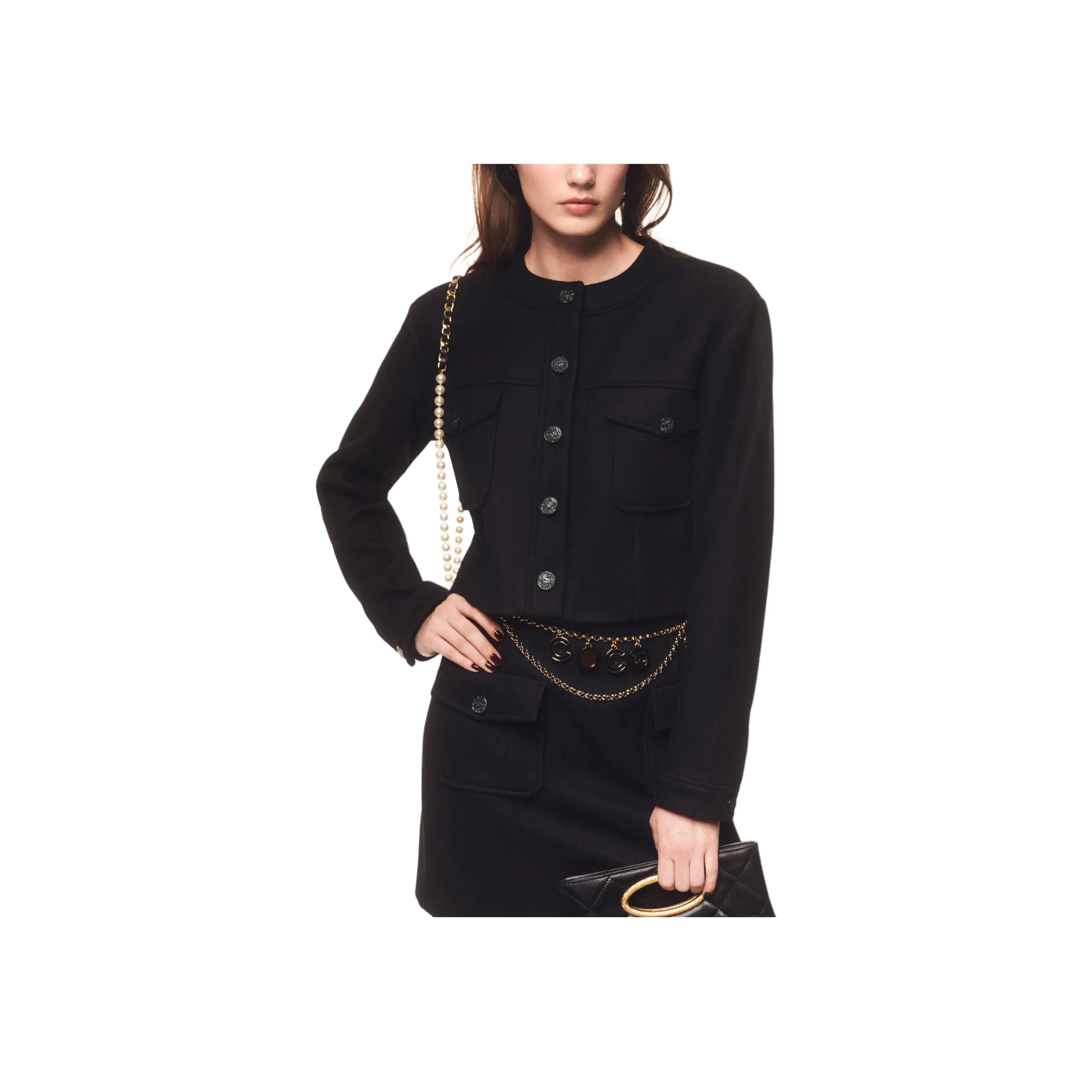 CHANEL 24 Fall Winter Jackets & Coats Women's Black