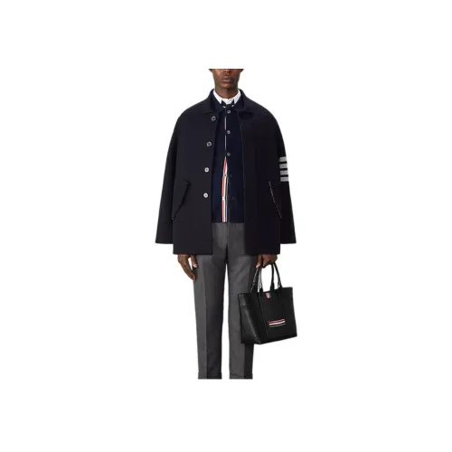 THOM BROWNE Темно-синие Мужские Куртки