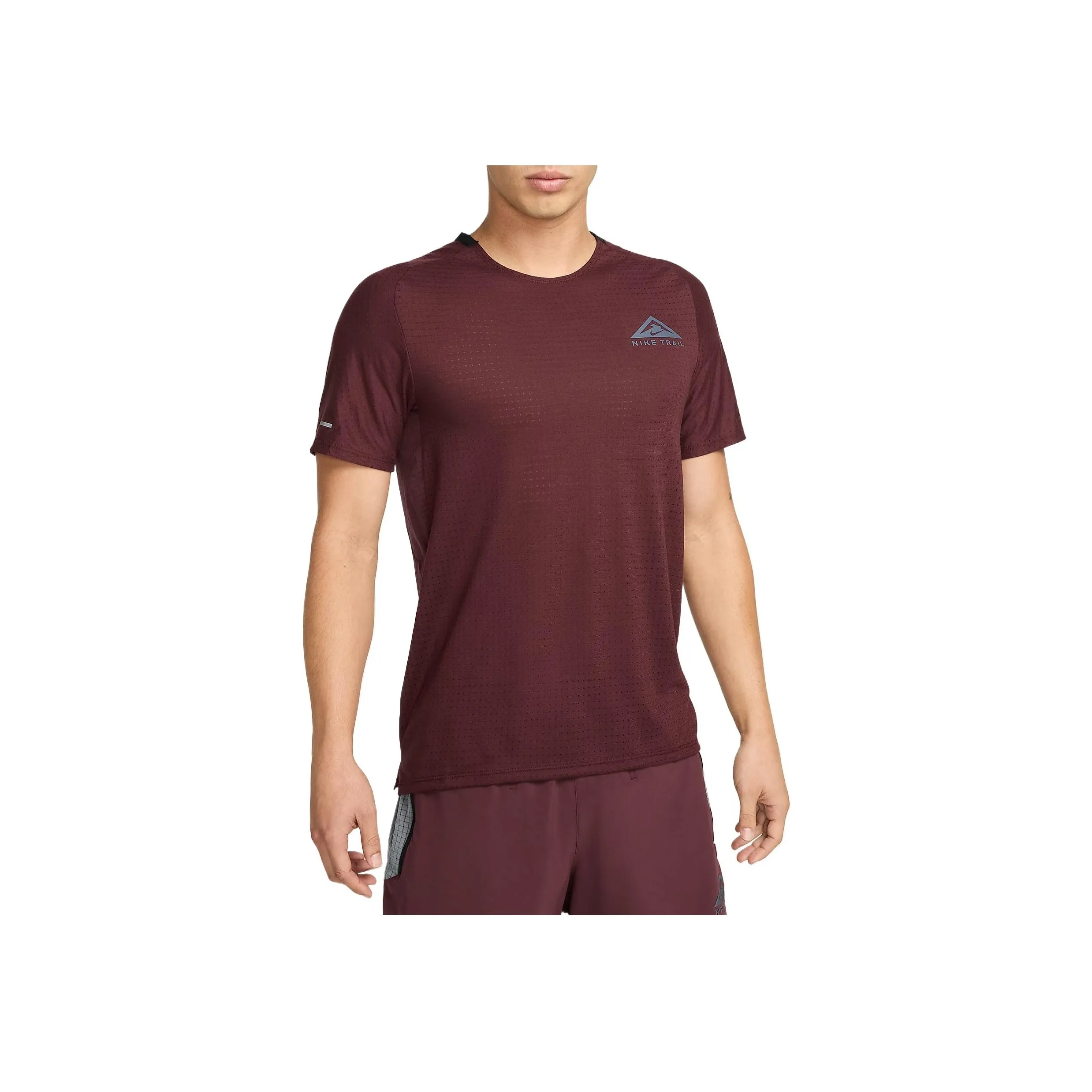 Nike Dry Fit Trail T Shirt Men's Red Brown