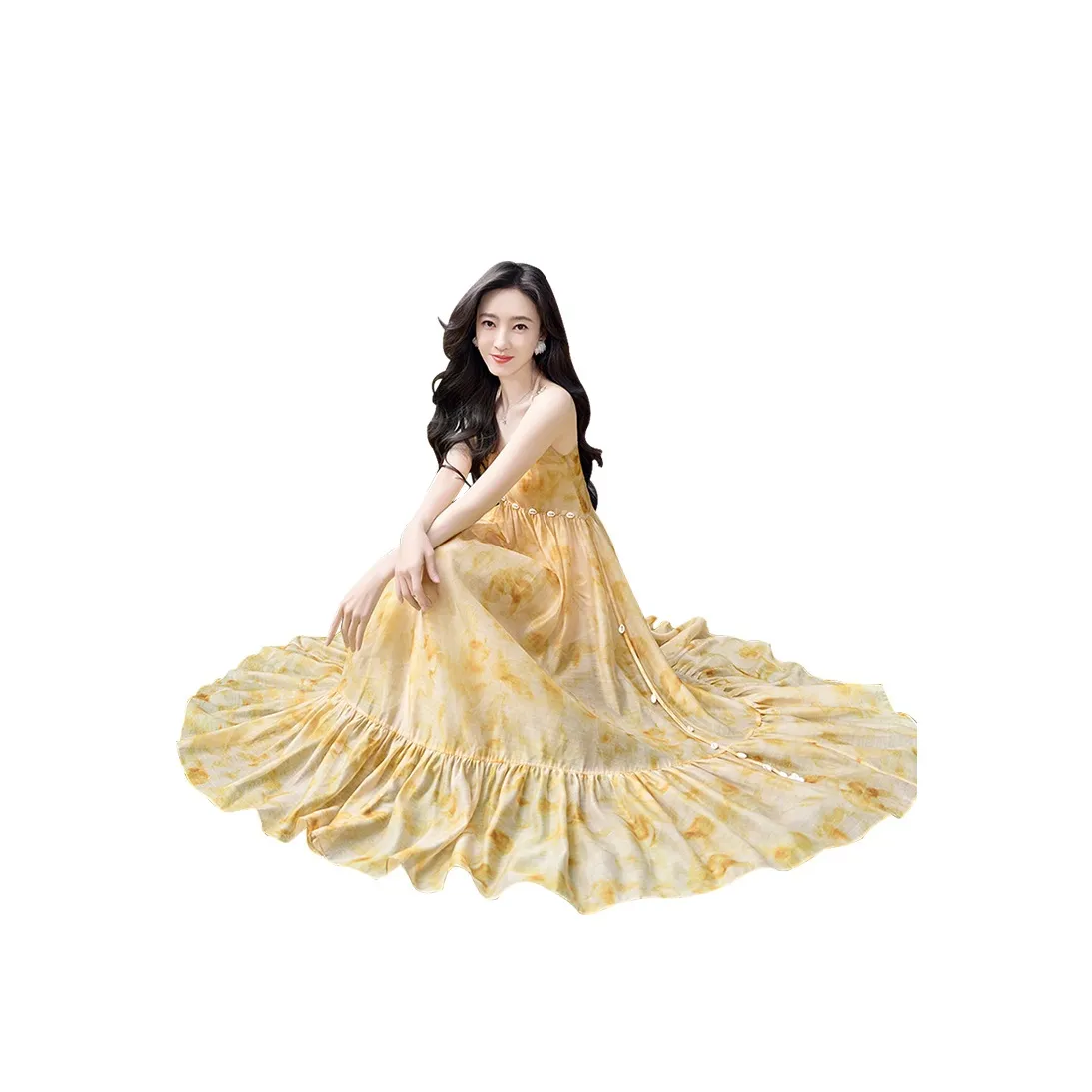 Cypress House Slip Dress Women's Mango Yellow