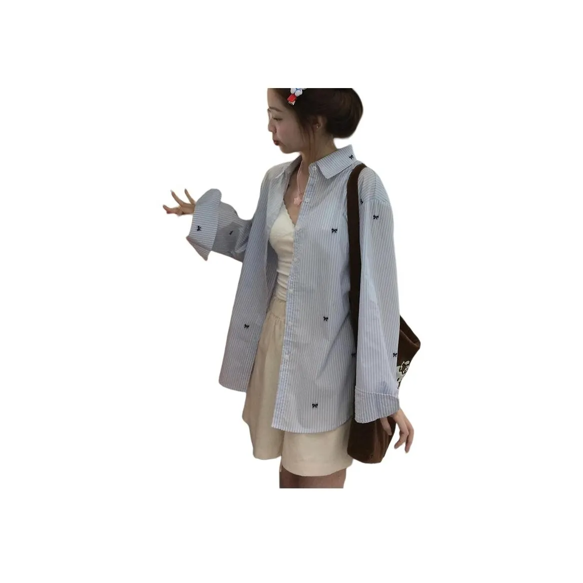 9c collective Светло-синие Женские Рубашки