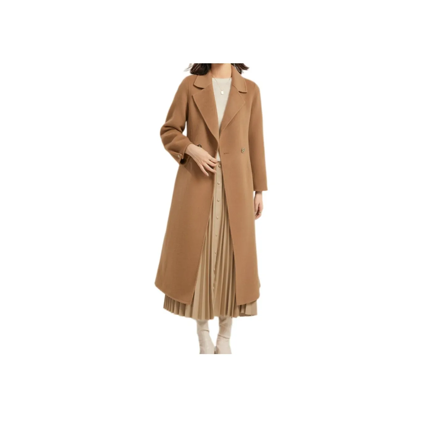 JINJU Coats Women's Camel