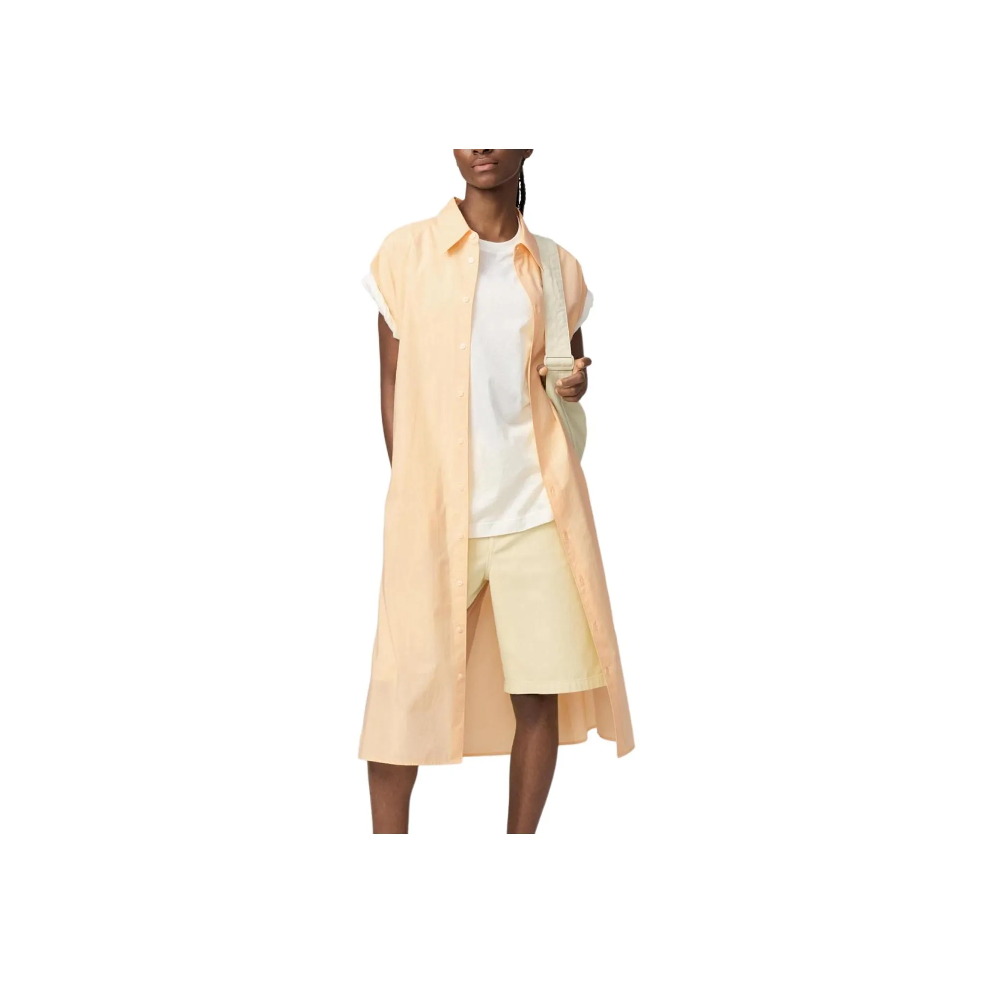 UNIQLO Sleeveless Dress Women's Light Pink Orange
