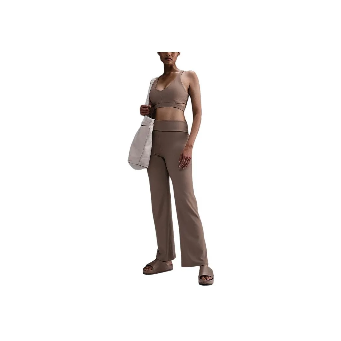 Nike Dri Fit One Casual Pants Women's Mink Brown/Black