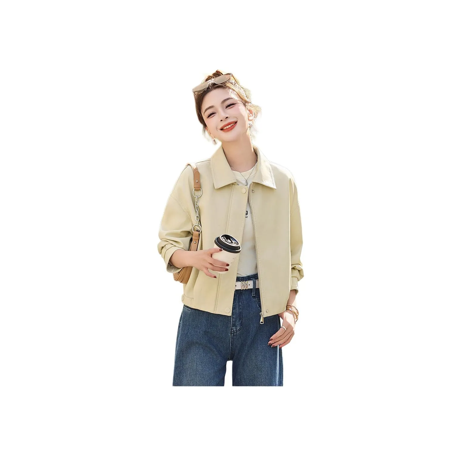 Fele.d Leather Jackets Women's