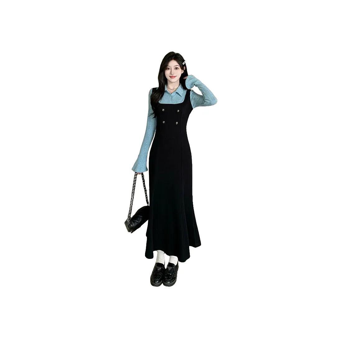 Pear 99 Длинное платье с длинными рукавами женское